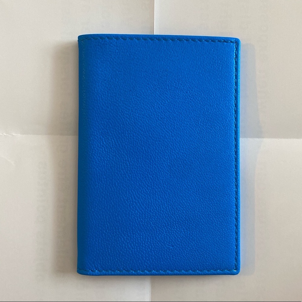Comme des Garçon fluorescent blue/green/orange billfold wallet comes with box